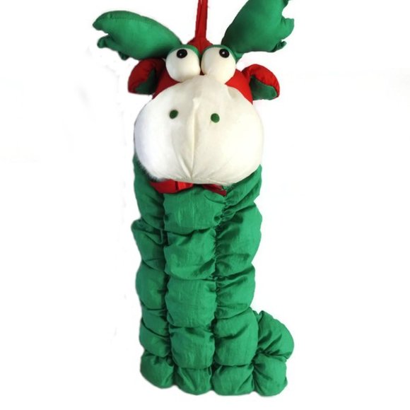Green 3 D Padded Deer Christmas Stocking - Picture 4 of 8